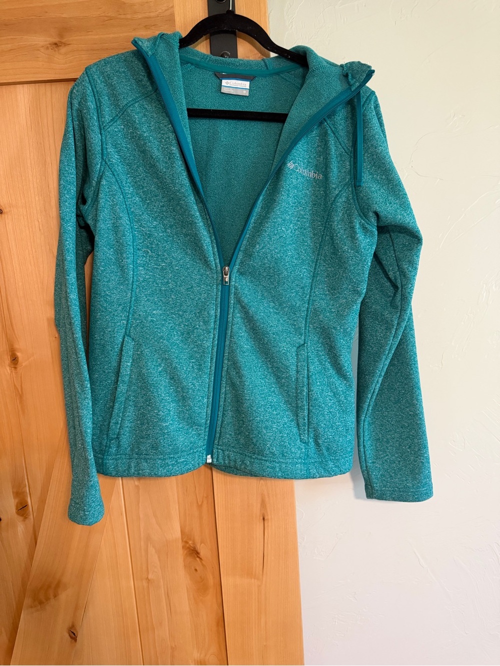 Columbia Women's Teal Zip-Up Hooded Fleece Jacket